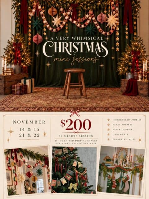 🎄 CHRISTMAS MINI SESSIONS | RALEIGH, NC 🎄

Christmas minis are back! This year, I’m going for a nostalgic, vintage Christmas look with a deep green backdrop, colorful paper garlands, velvet bows, and classic holiday details.

These sessions are perfect for updating your family photos, getting pictures of the kids, or capturing a few sweet memories before the holidays.

✨ $200 per session
✨ 20–25 edited digital images
✨ November 14 & 15 and 21 & 22, 2026
✨ In-studio sessions in the Raleigh area
✨ Online gallery delivered within one week

I’ll also be sharing photos of the finished setup and a coordinating outfit color guide closer to the session dates to help you plan!

I’ll have appointments available throughout both weekends, with limited accommodations possible around that time.

📩 Interested in booking? Send me a DM, and I’ll help you find a time!

#RaleighPhotographer #RaleighChristmasMinis #RaleighFamilyPhotographer #TriangleNCPhotographer #ChristmasMiniSessions
